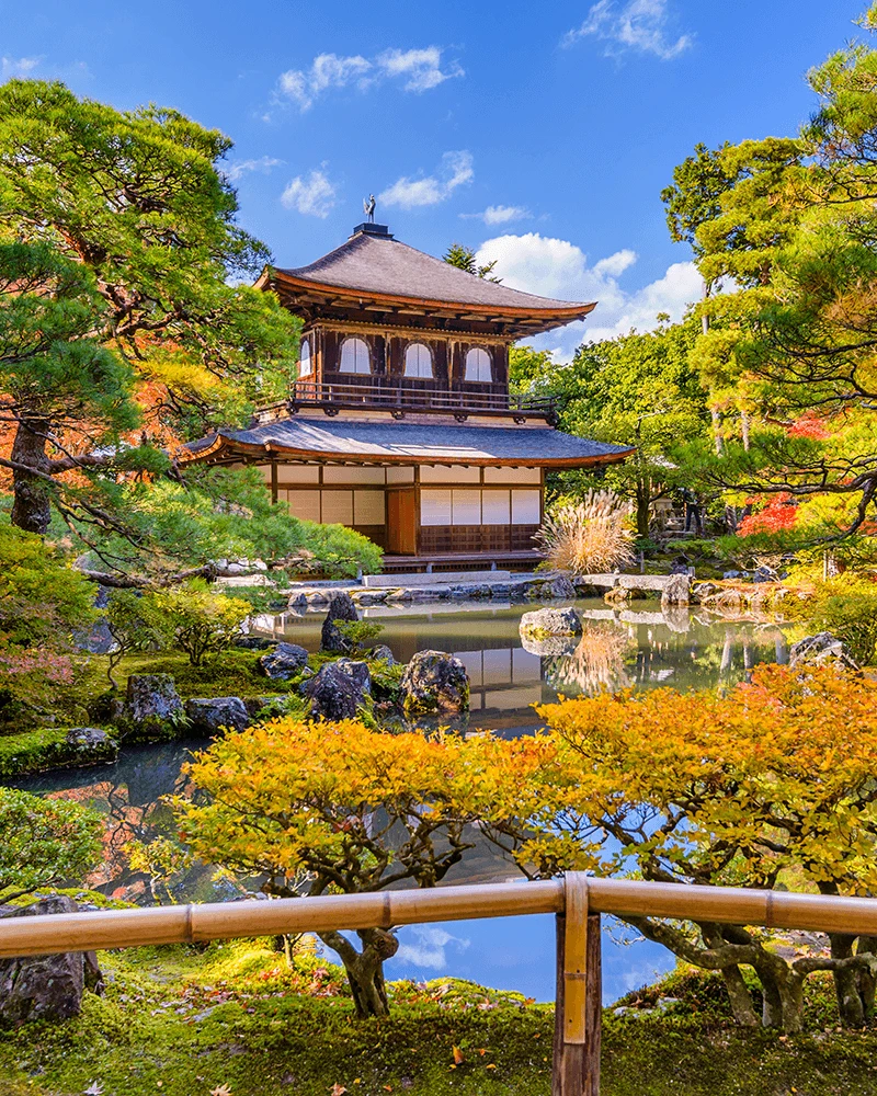 Ginkaku-ji temple garden in Kyoto, Japan